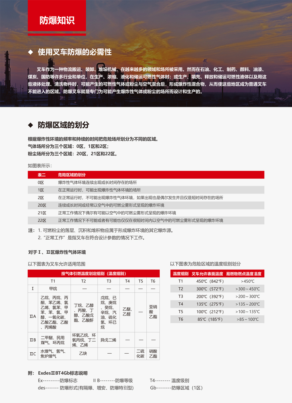 防爆叉車防爆知識